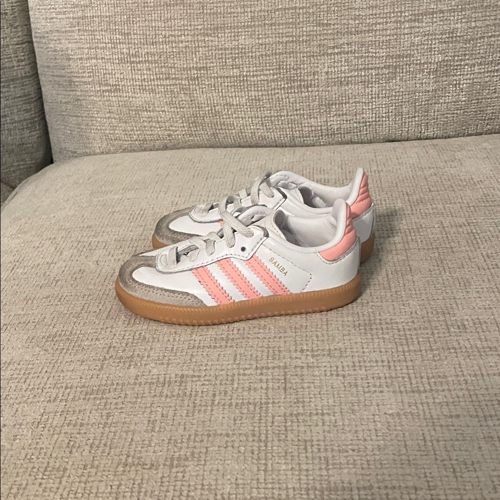 Adidas Kids Samba Pink White Sneakers